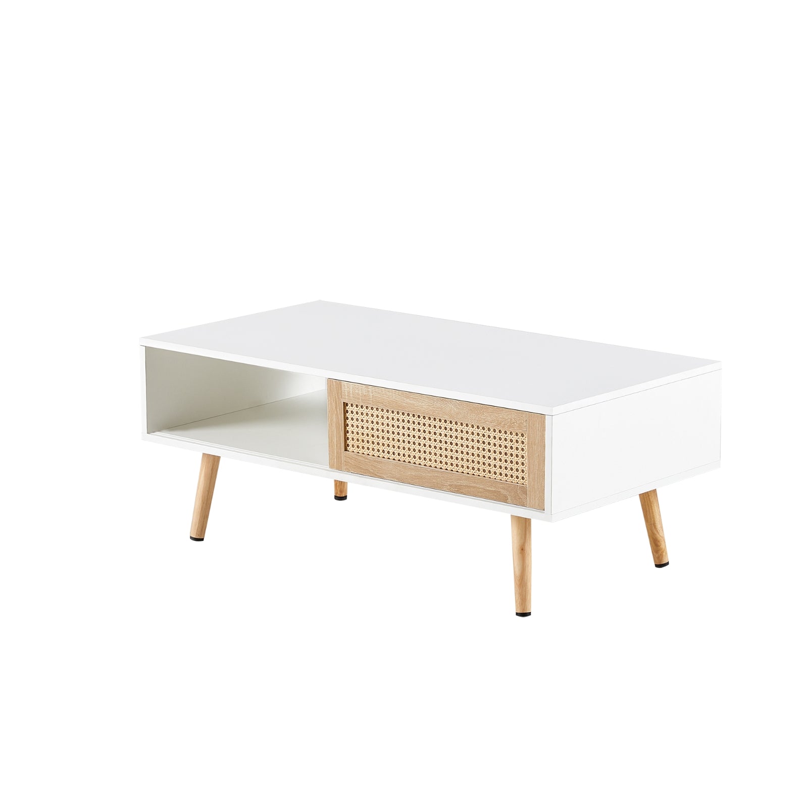 White Rattan Coffee Table