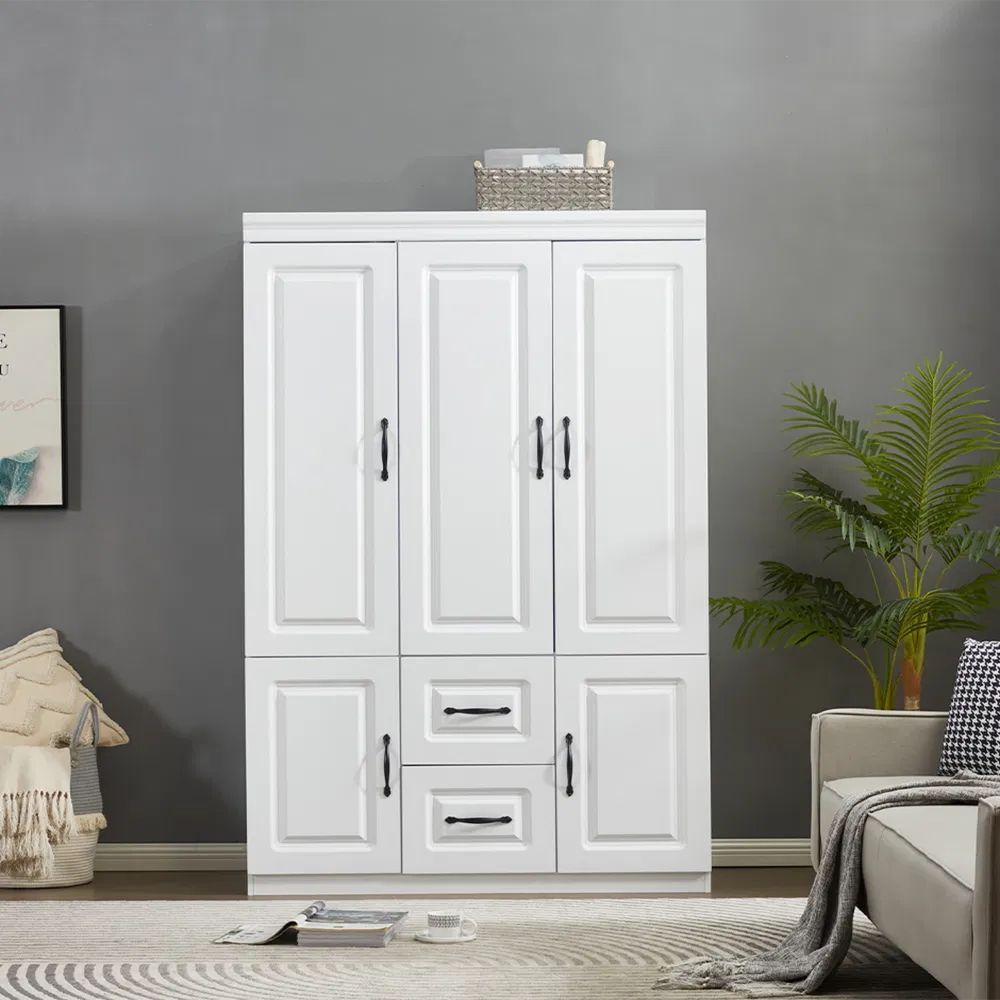 Wood Wardrobe Closet Spacious Storage Bedroom