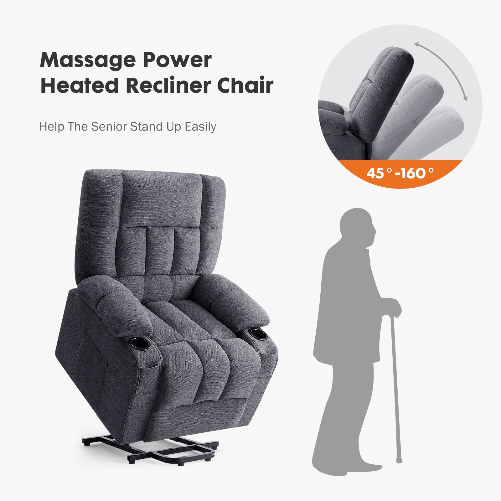 Brown Reclining Sofa