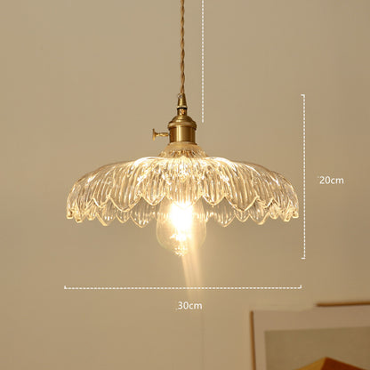 Fashion Simple Vintage Brass Glass Chandelier
