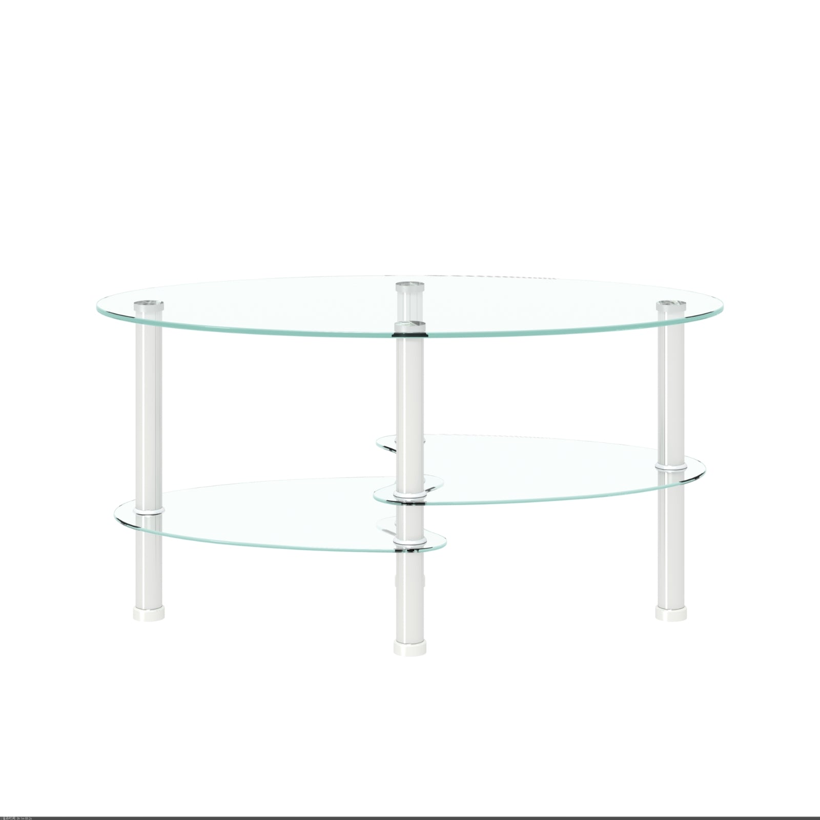 Glass Oval Coffee Table