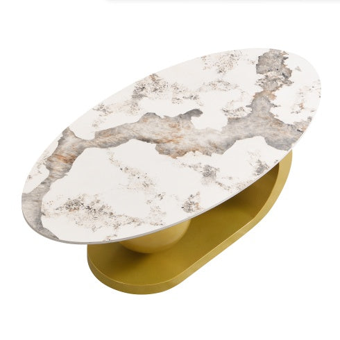 Marble Oval Coffee Table