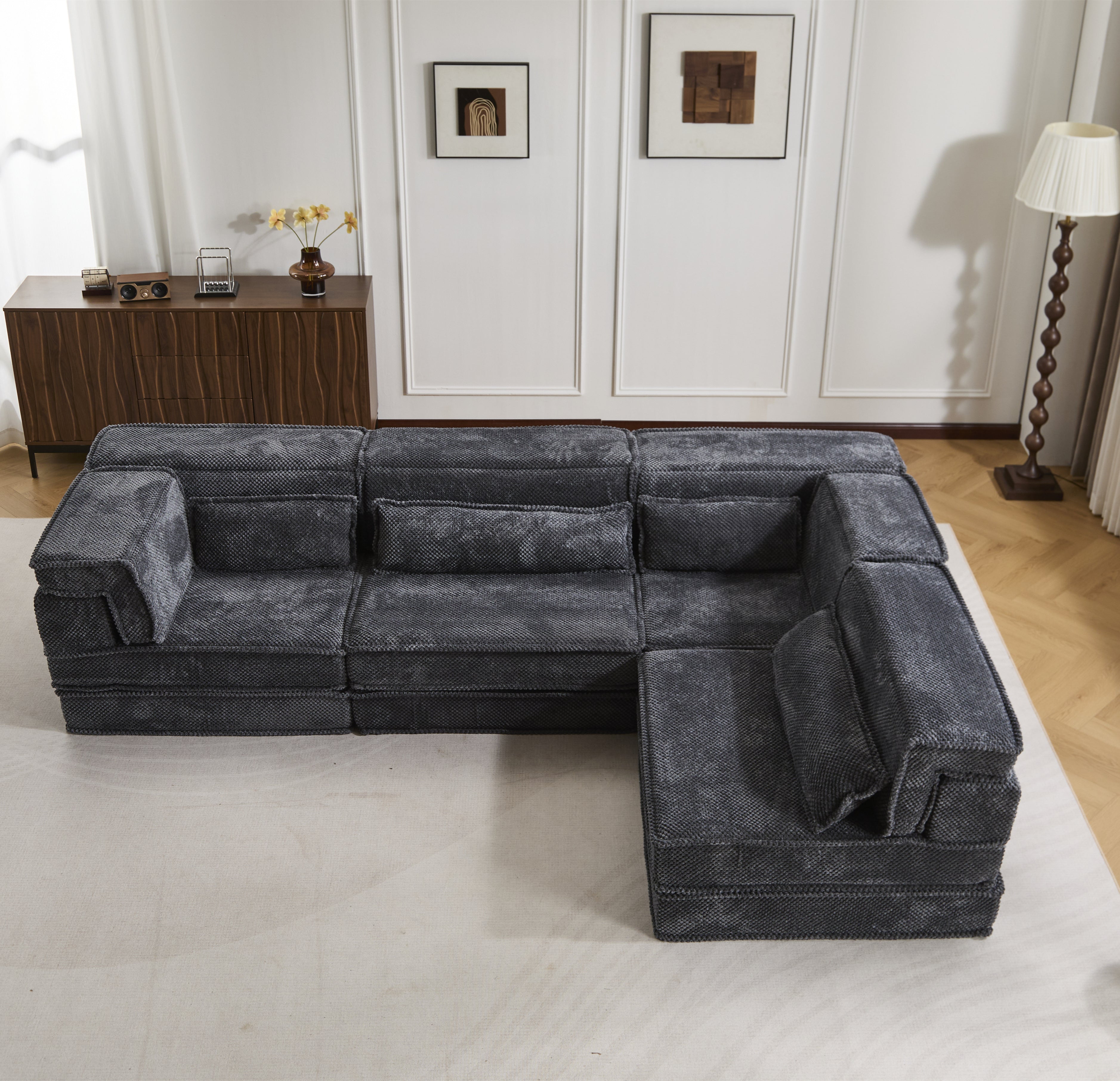 Dark Grey Sectional Sofa