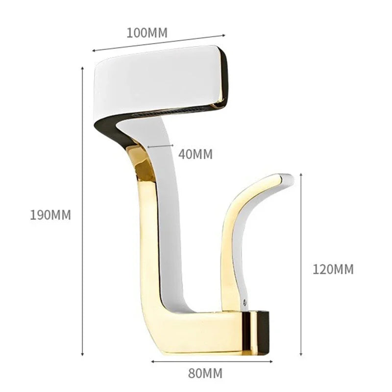 Modern two-tone single hole bathroom faucet with white and gold brass housing material and elegant curved spout design