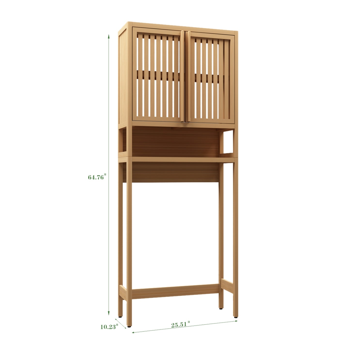 Toilet Storage Rack, Independent Bathroom, Laundry Room, Space Saving, Natural Color