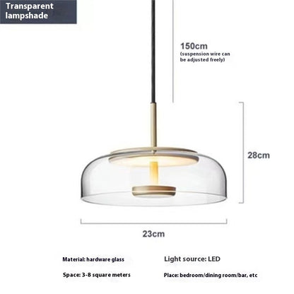 Industrial Style Creative Living Room Corridor Personality Glass Chandelier