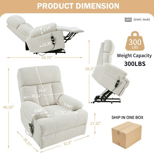 Light Gray Power Recliner
