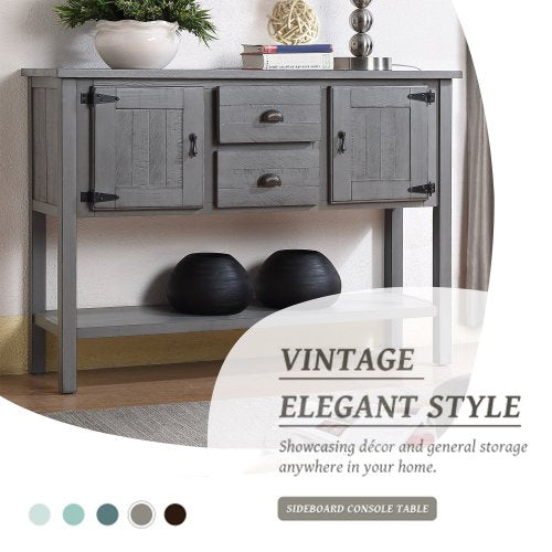 48-inch Solid Wood Sideboard Console Table