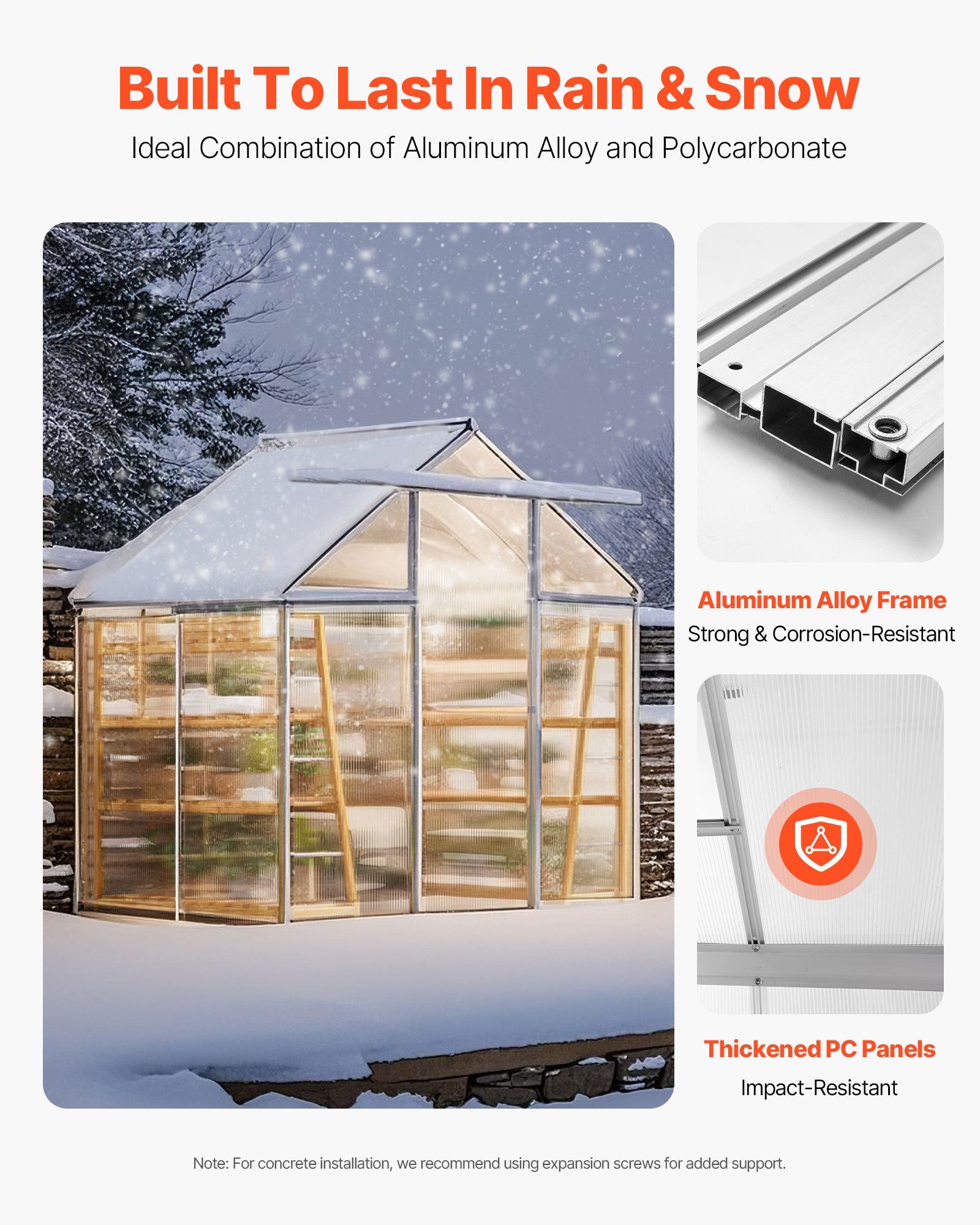 Aluminum Polycarbonate Greenhouse