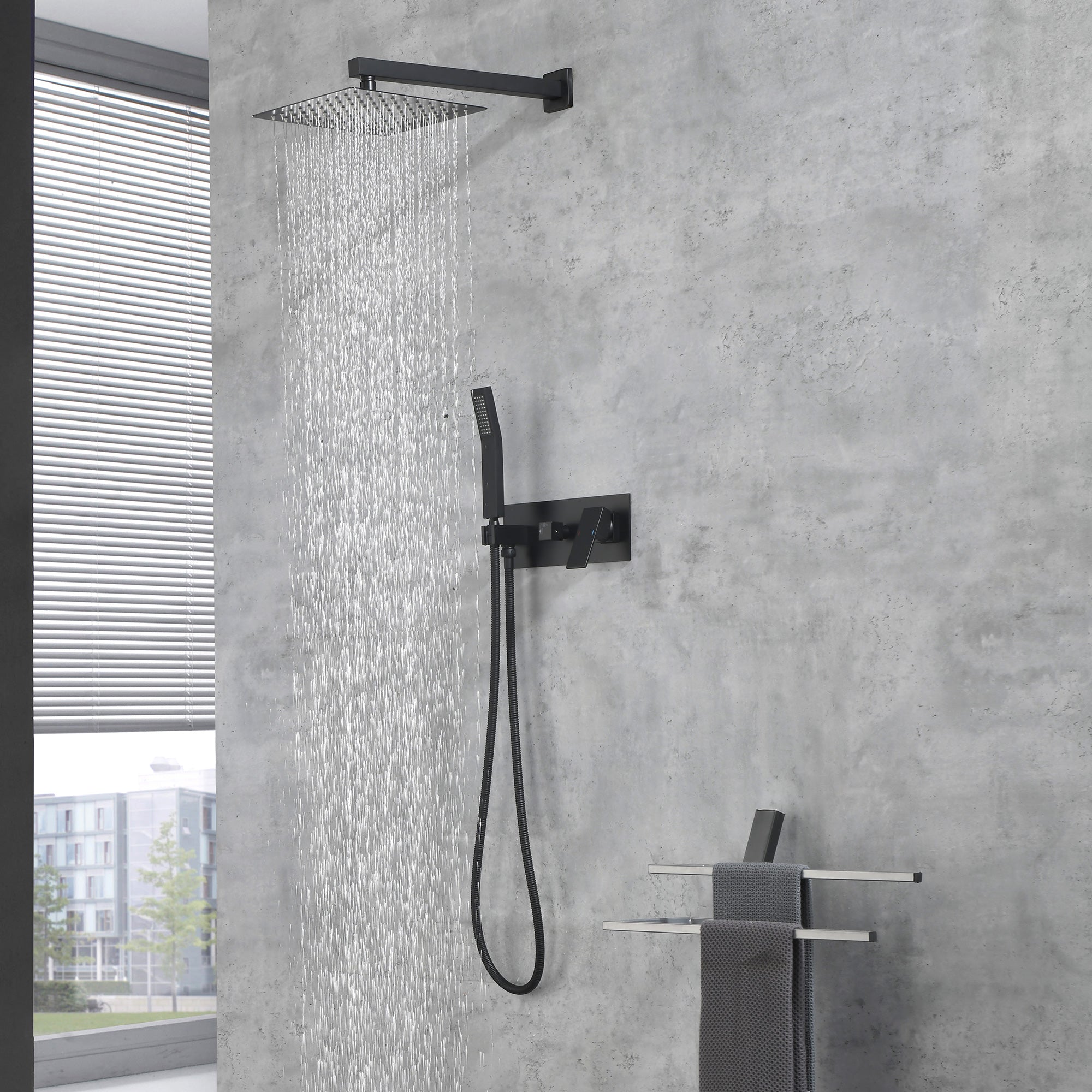 Matte Black Shower System