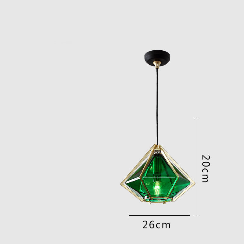 Postmodern Stained Glass Dining Room Chandelier