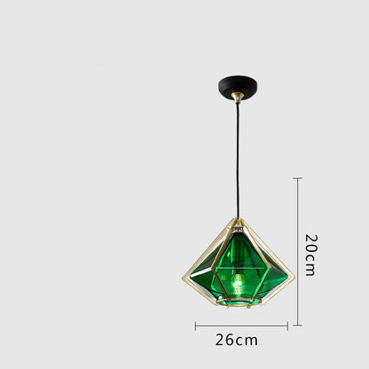 Postmodern Stained Glass Dining Room Chandelier