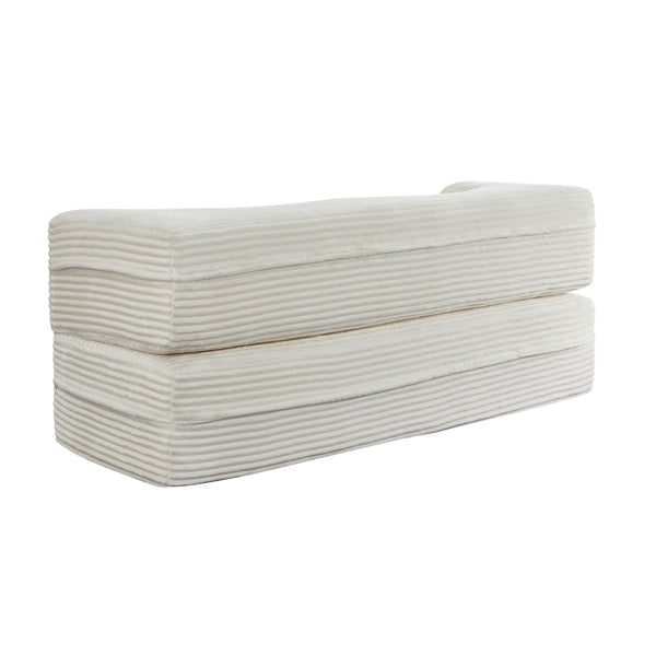 Beige Corduroy Floor Sofa