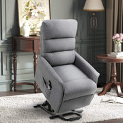 Gray Linen Lift Recliner
