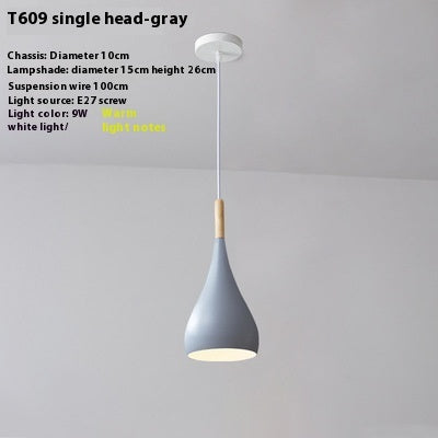 Nordic Macaron Three-end Ceiling Lamp Dining-room Lamp Modern Minimalist