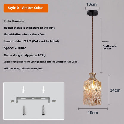 Bedroom Bar Entrance Bar Hotel Homestay Simple Wine Bottle Glass Chandelier