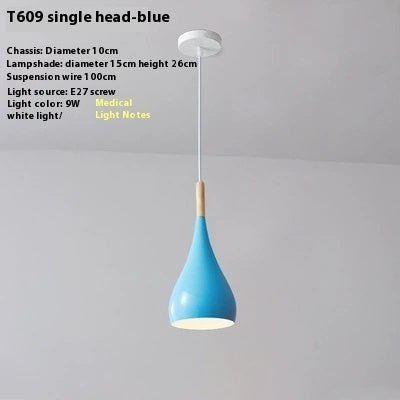 Nordic Macaron Three-end Ceiling Lamp Dining-room Lamp Modern Minimalist