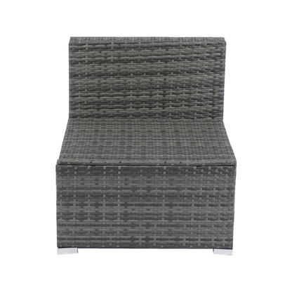 7-Piece Patio Set W Retractable Canopy   Wicker Rattan Sectional Sofa