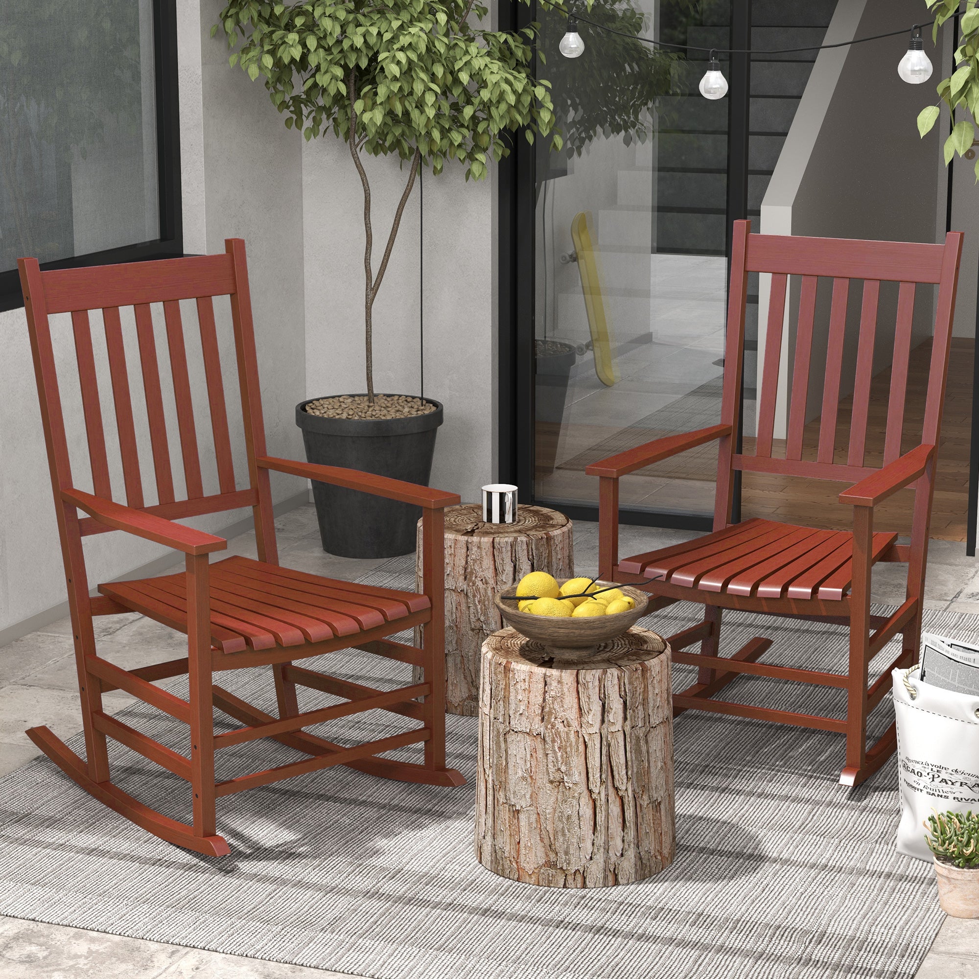 Wooden Porch Rocking Chair