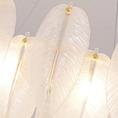 Feather Glass Gold Pendant Light - Decorbites