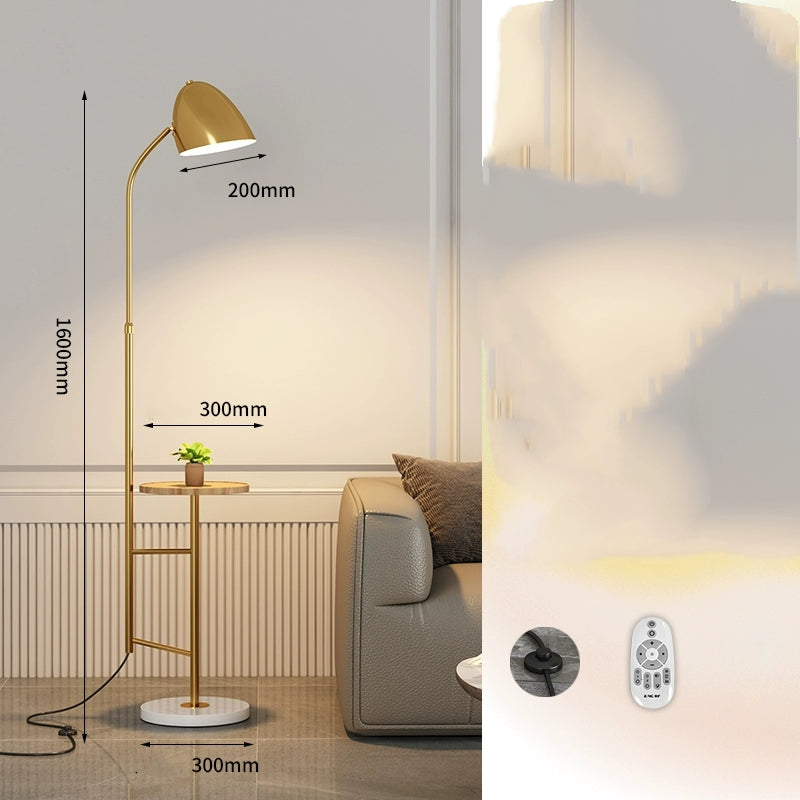 Black Marble Floor Lamp With Wireless Charging