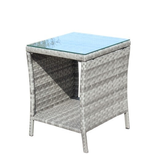 Grey Rattan Patio Table