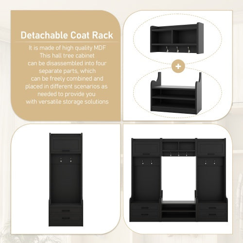 Black Hall Tree Storage