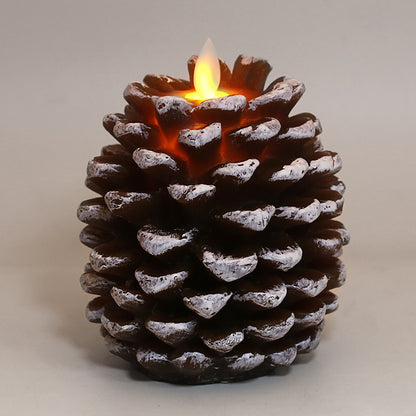 Christmas Pinecone Decoration Paraffin Real Wax Pinecone Candle Pinecone Pinecone Christmas Living Room Bedroom Light