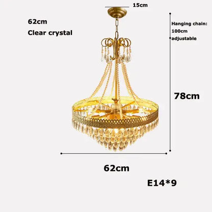 Filigree gold crystal led ceiling chandelier with clear crystal droplets for dining room decorbites crystal led lighting