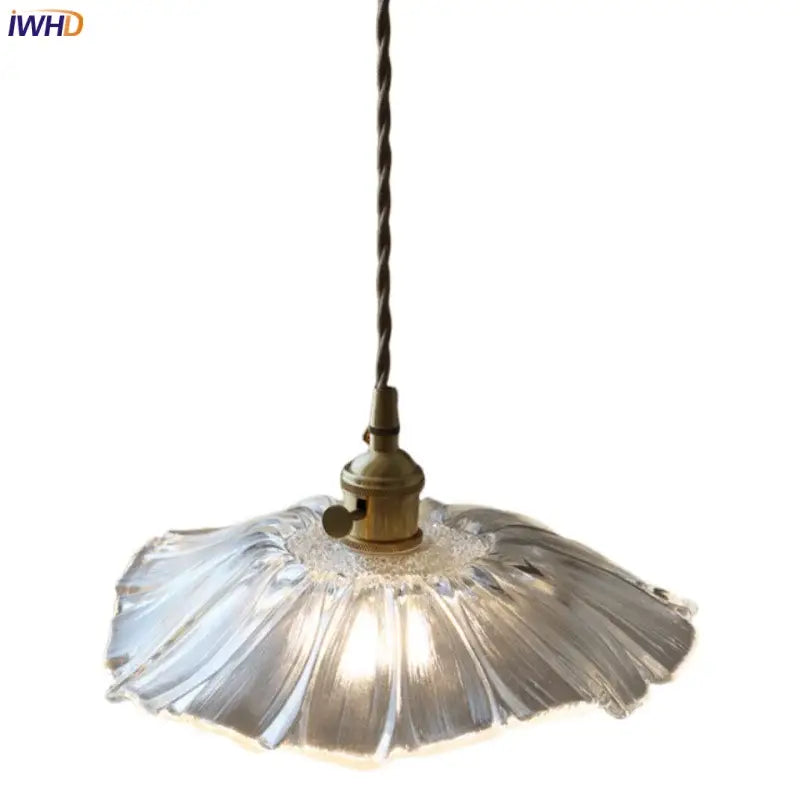 Fluted clear glass pendant light with brass finish and twisted cord suitable for kitchen dining decorbites clear glass