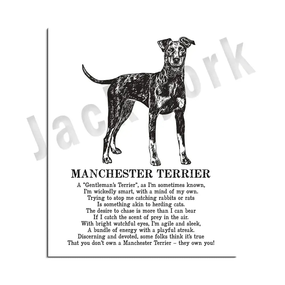 Framed black and white dog breed poetry poster set featuring a black ink illustration of a newfoundland dog for decorbites dog breed decor