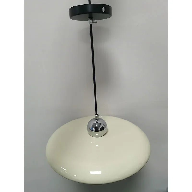 French Cream Flying Saucer Metal Pendant Light - Decorbites