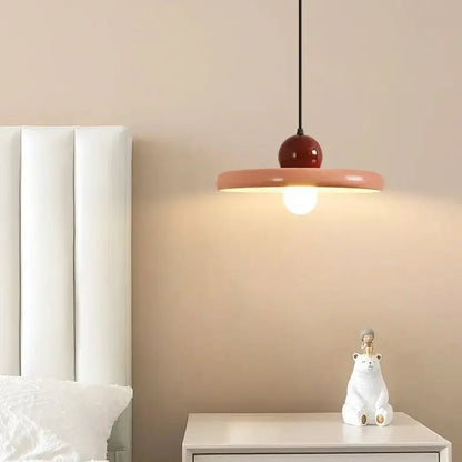 French Cream Flying Saucer Metal Pendant Light - Decorbites