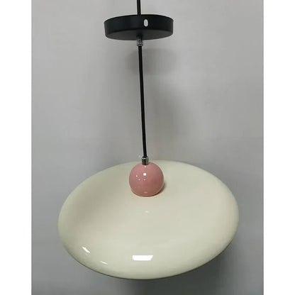 French Cream Flying Saucer Metal Pendant Light - Decorbites