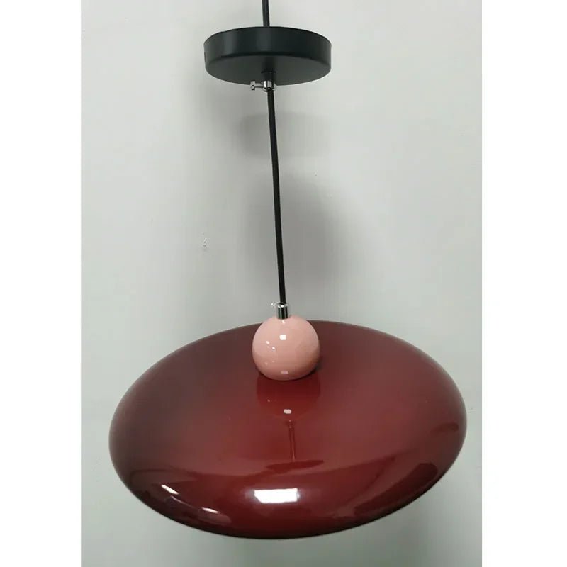 French Cream Flying Saucer Metal Pendant Light - Decorbites