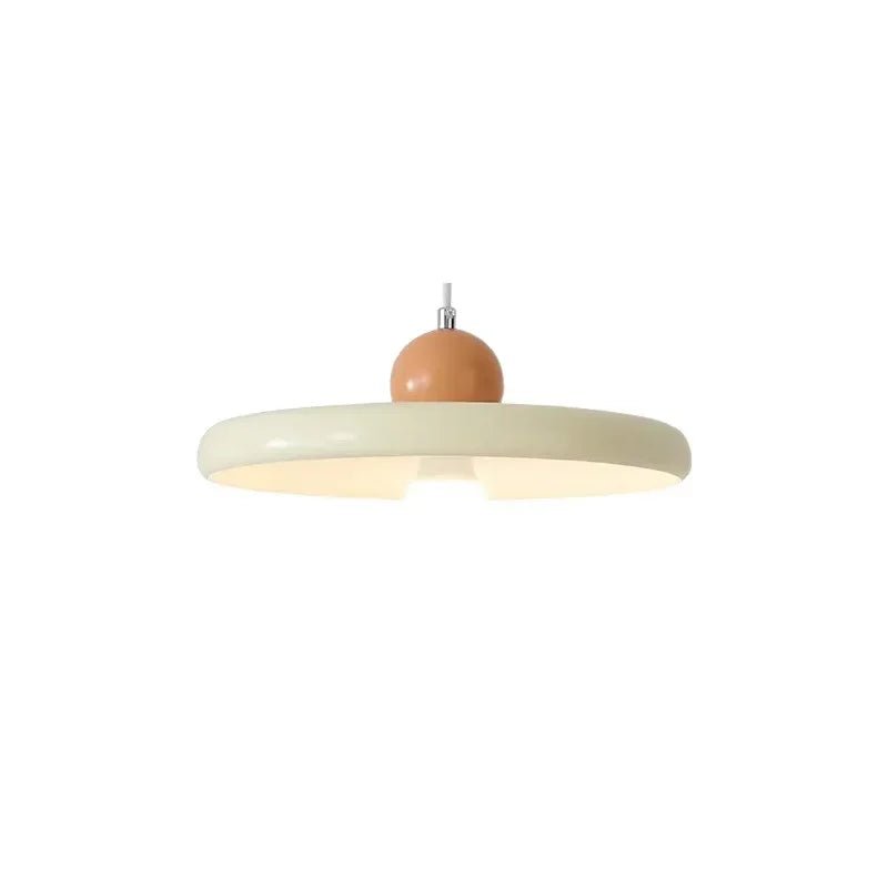 French Cream Flying Saucer Metal Pendant Light - Decorbites