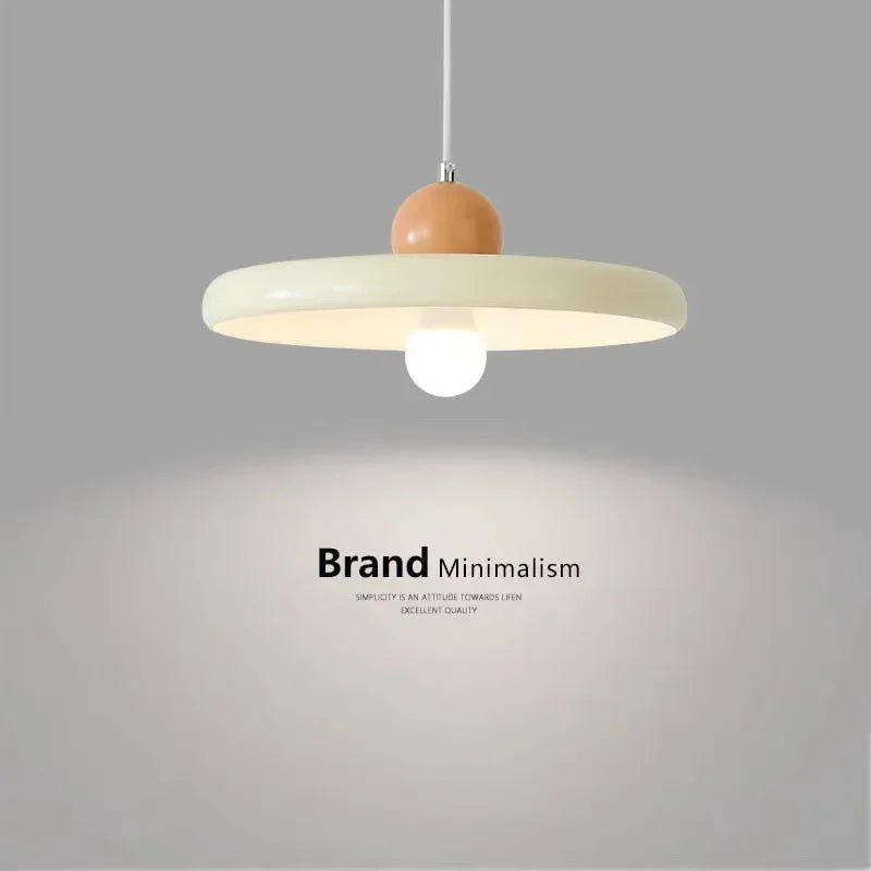 French Cream Flying Saucer Metal Pendant Light - Decorbites