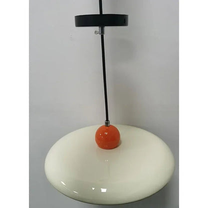 French Cream Flying Saucer Metal Pendant Light - Decorbites