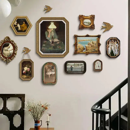 A french vintage cupid gold and wood frame set with ornate carvings for living room wall decor by decorbites french vintage
