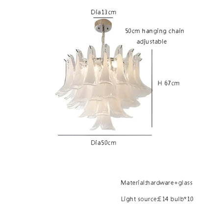 A french white glass pendant light with tiered translucent frosted glass shades for dining room decorbites french white