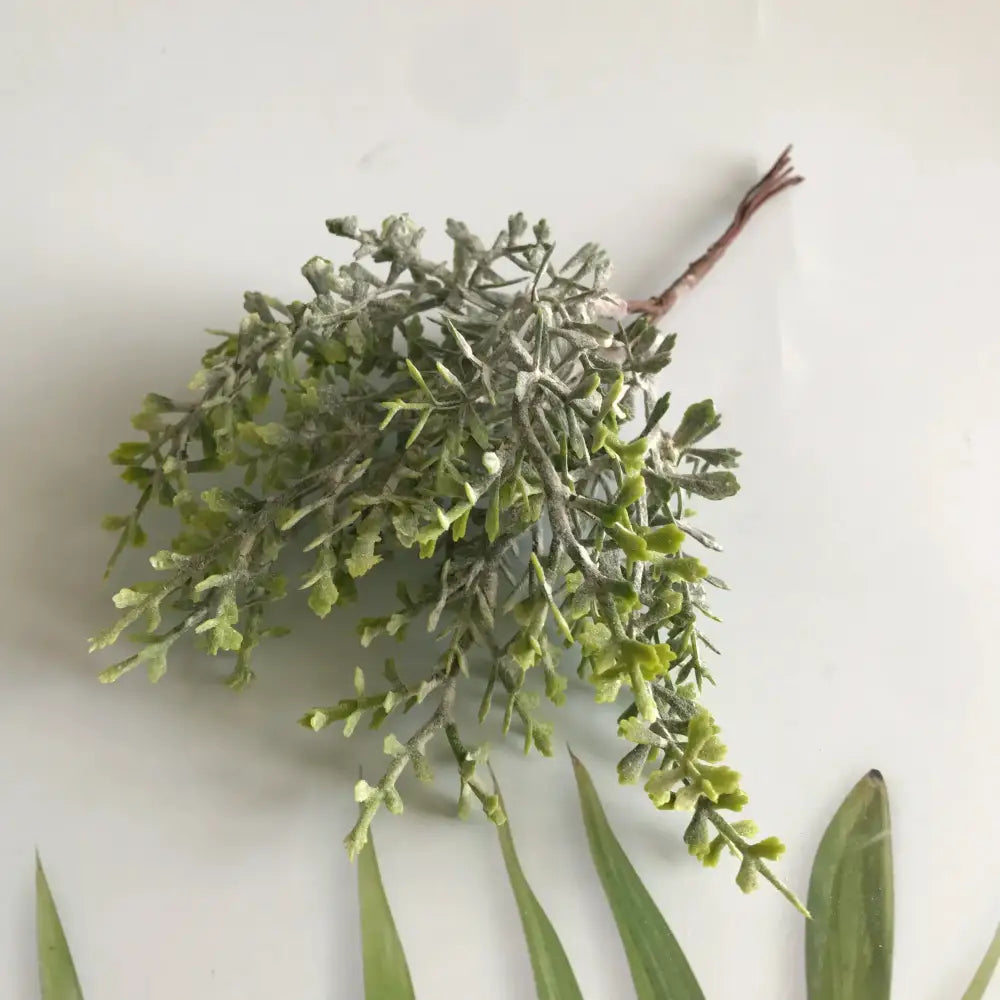 Frosted greenery berry stamen bundle with faux green and silver textured leaves for living room diy decorbites greenery berry decor