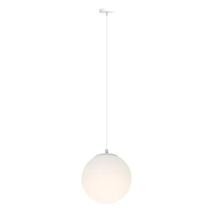Frosted White Acrylic Globe Pendant Light - Decorbites