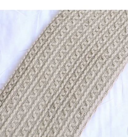 Beige braided knit sofa blanket with textured woven pattern for cozy living room decorbites geometric knit throw