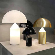Glossy black white and gold mushroom lamp with a glossy finish for stylish bedroom decorbites atollo black white lighting