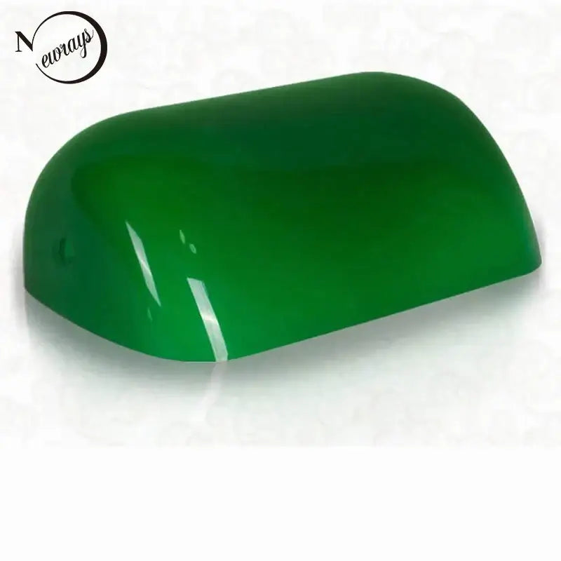 Glossy glass banker lamp cover in sleek green glass with smooth curved design for office desk decorbites glass banker lamp