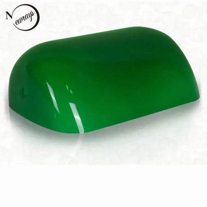 Glossy glass banker lamp cover in sleek green glass with smooth curved design for office desk decorbites glass banker lamp
