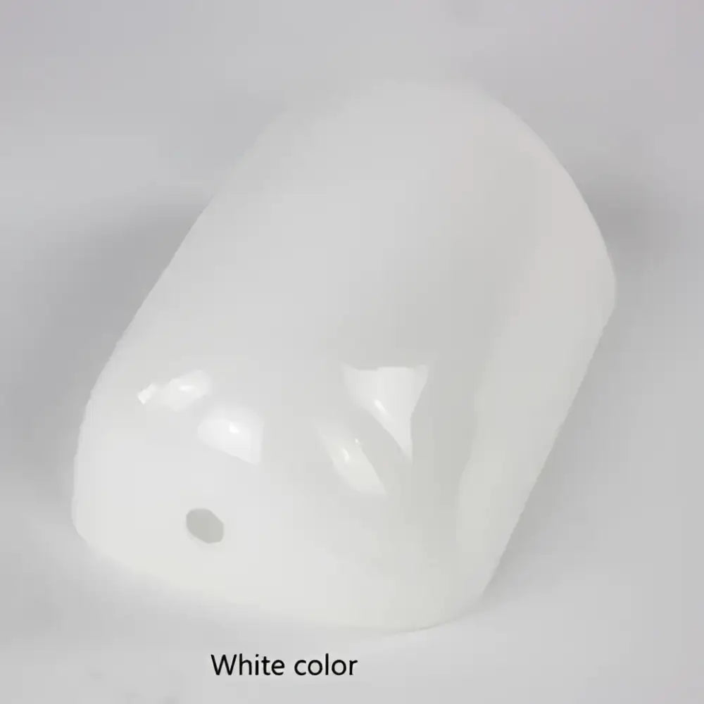 White glossy plastic cap with a small hole for decorbites glass banker lamp cover office desk shade green and amber