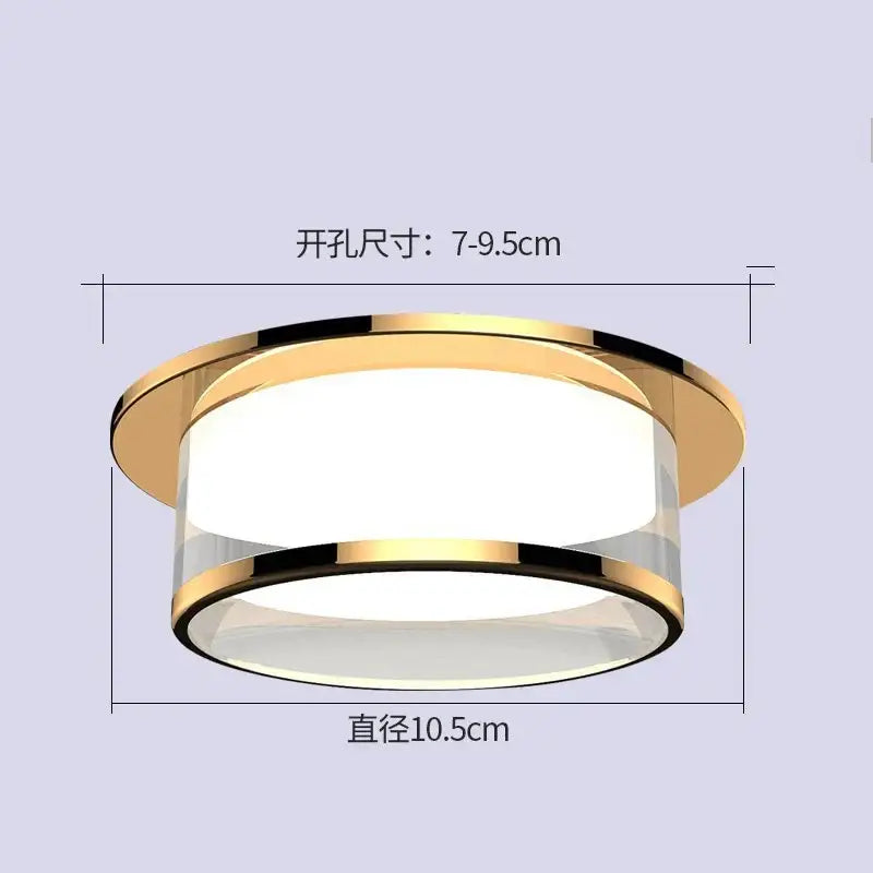 Modern round gold and frosted crystal led ceiling lamp with clear glass panels for living room decorbites crystal led ceiling