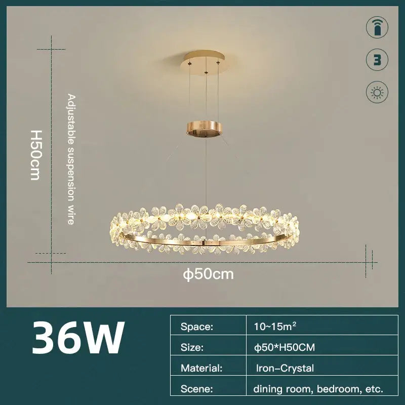 Gold butterfly crystal led chandelier with gold metal frame and flower-like clear crystals for living room decorbites crystal led