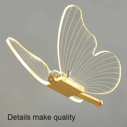 Gold-toned butterfly led table lamp with translucent wings and internal lighting for bedroom decor by decorbites butterfly led